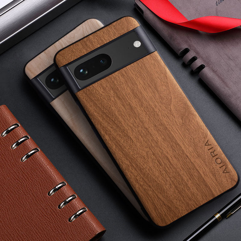 Bamboo Wood Pattern Leather Phone Case For Google Pixel 7 Pro - The Pixel Store