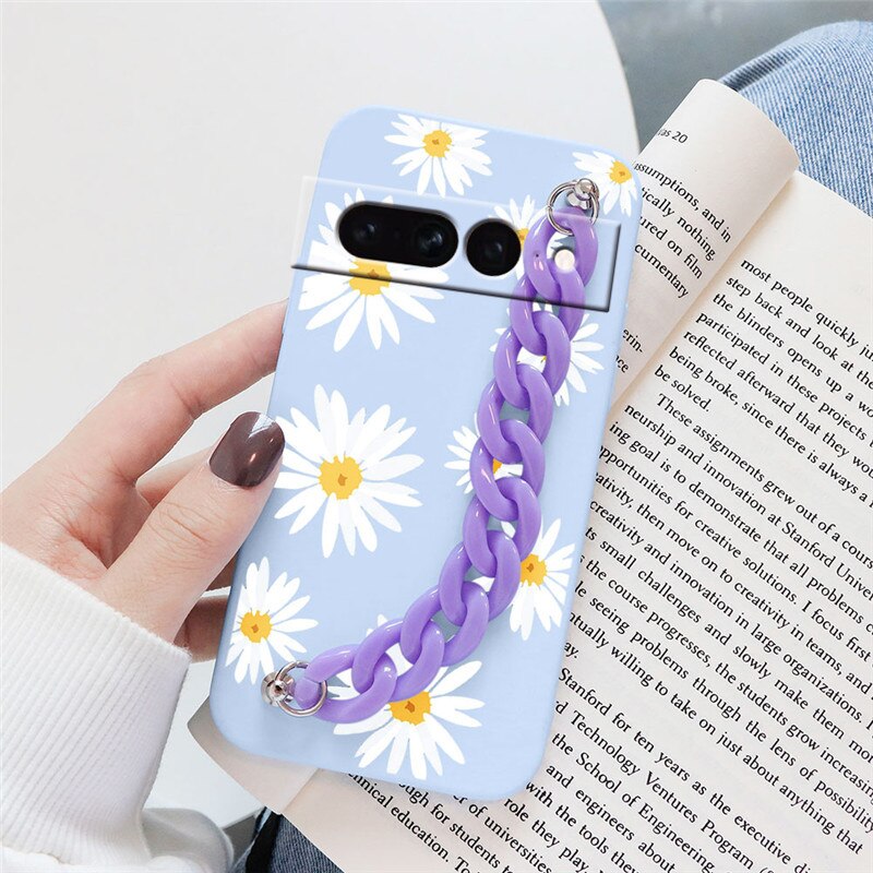 Flowers Silicone Matte Cover For Google Pixel 7 Pro - The Pixel Store