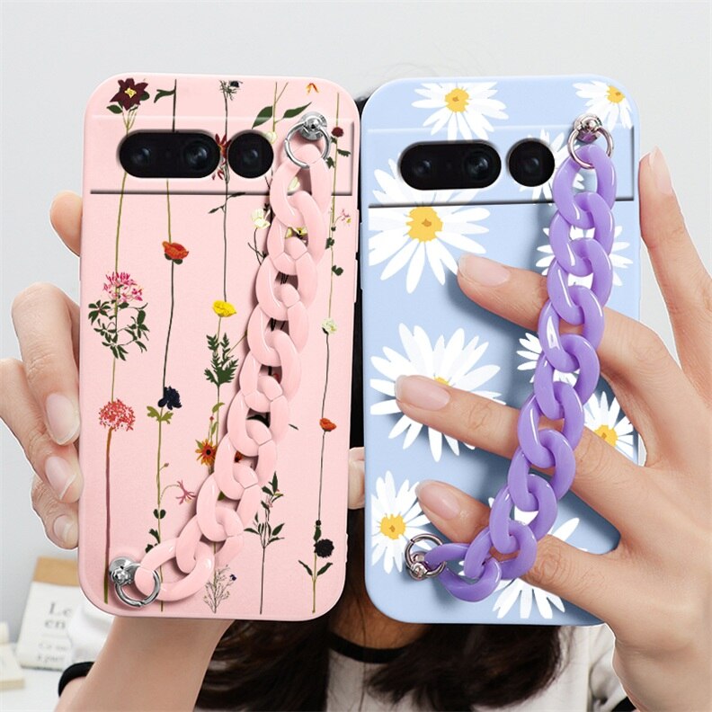 Flowers Silicone Matte Cover For Google Pixel 7 Pro - The Pixel Store