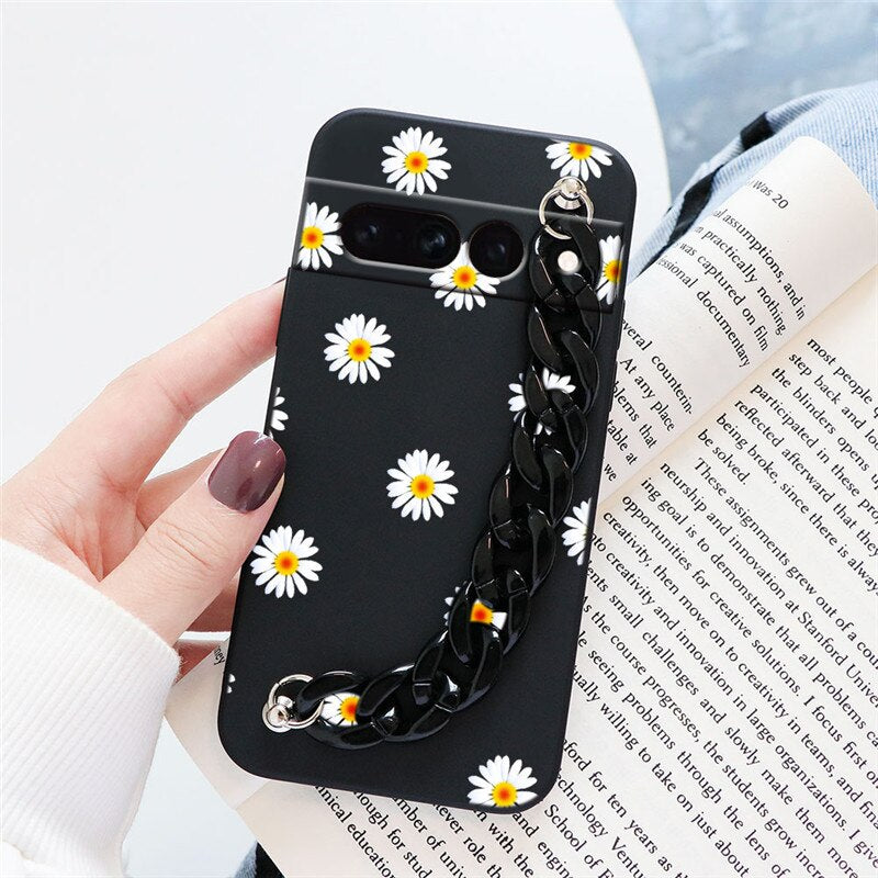 Flowers Silicone Matte Cover For Google Pixel 7 Pro - The Pixel Store