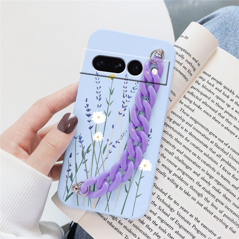 Flowers Silicone Matte Cover For Google Pixel 7 Pro - The Pixel Store