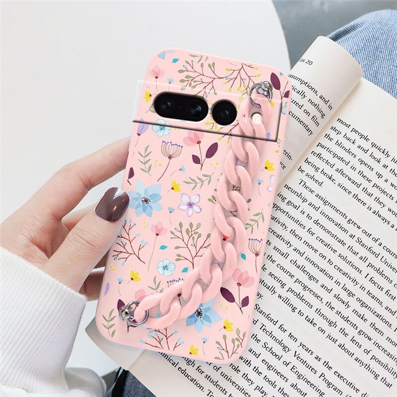 Flowers Silicone Matte Cover For Google Pixel 7 Pro - The Pixel Store