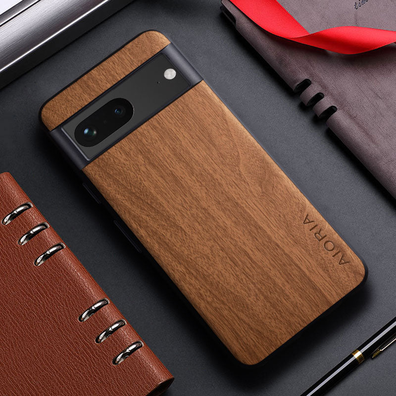 Bamboo Wood Pattern Leather Phone Case For Google Pixel 7 Pro - The Pixel Store