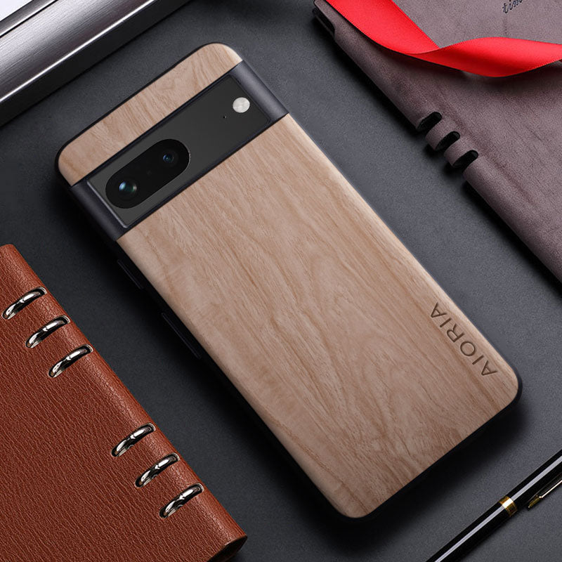 Bamboo Wood Pattern Leather Phone Case For Google Pixel 7 Pro - The Pixel Store