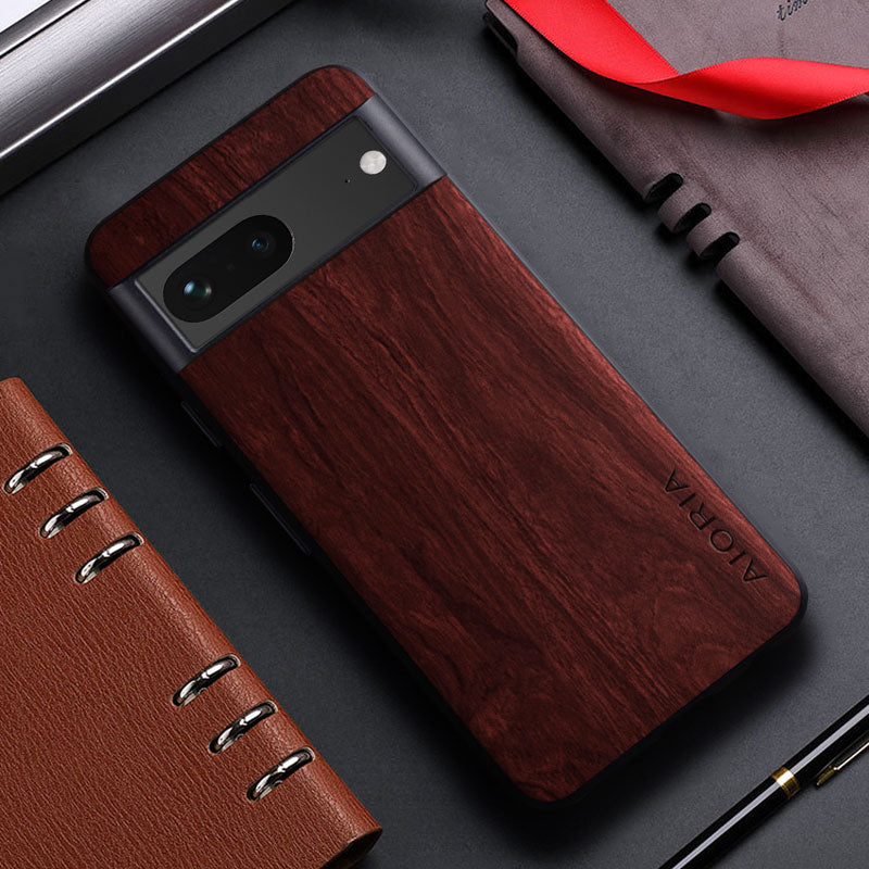 Bamboo Wood Pattern Leather Phone Case For Google Pixel 7 Pro - The Pixel Store