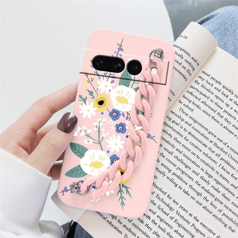 Flowers Silicone Matte Cover For Google Pixel 7 Pro - The Pixel Store