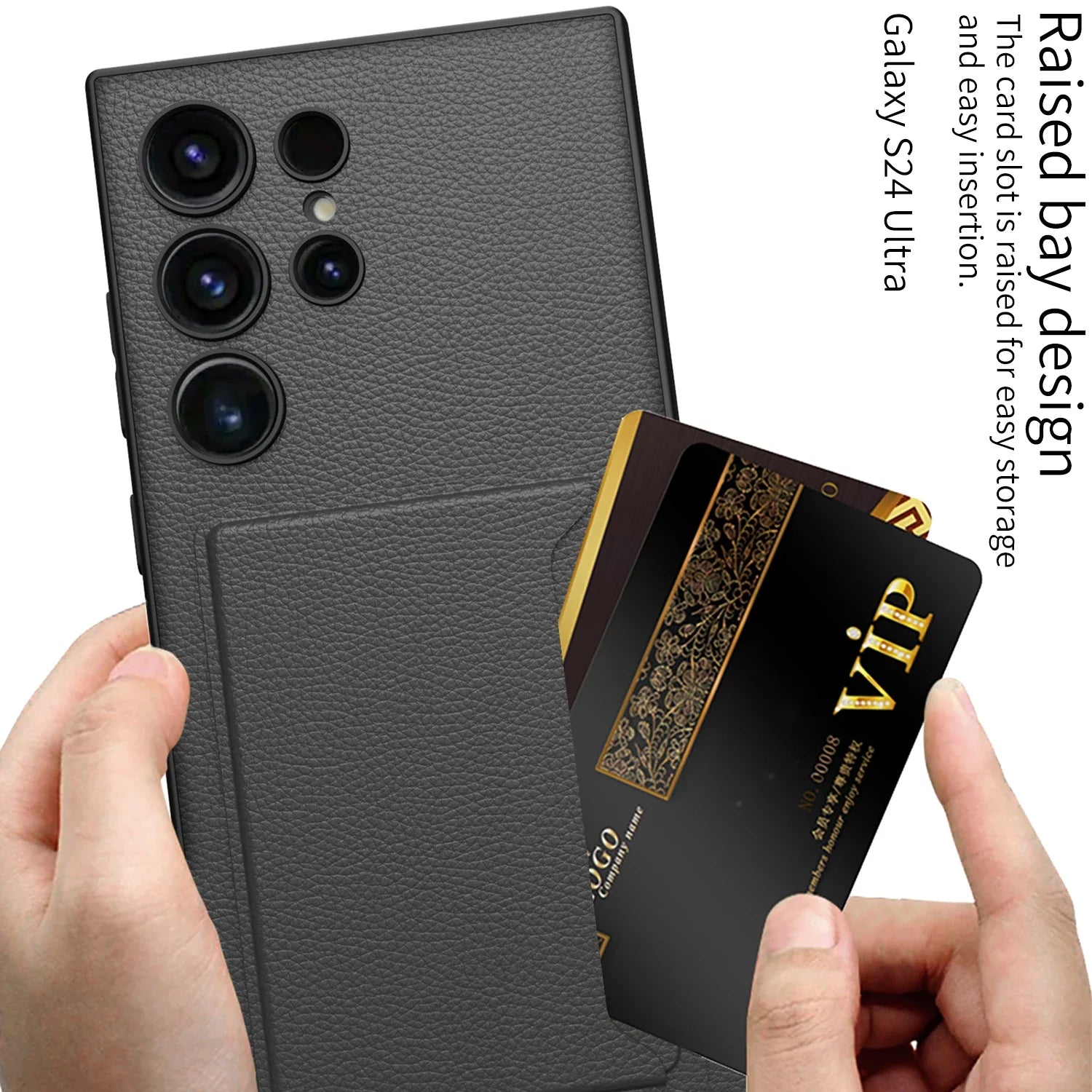 Ultra Thin Leather Case with Magnetic Card Bag For Samsung Galaxy S24 Series - S Ultra Case