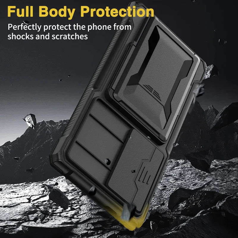 Shockproof Case with Card Holder For Galaxy S24 Ultra Series