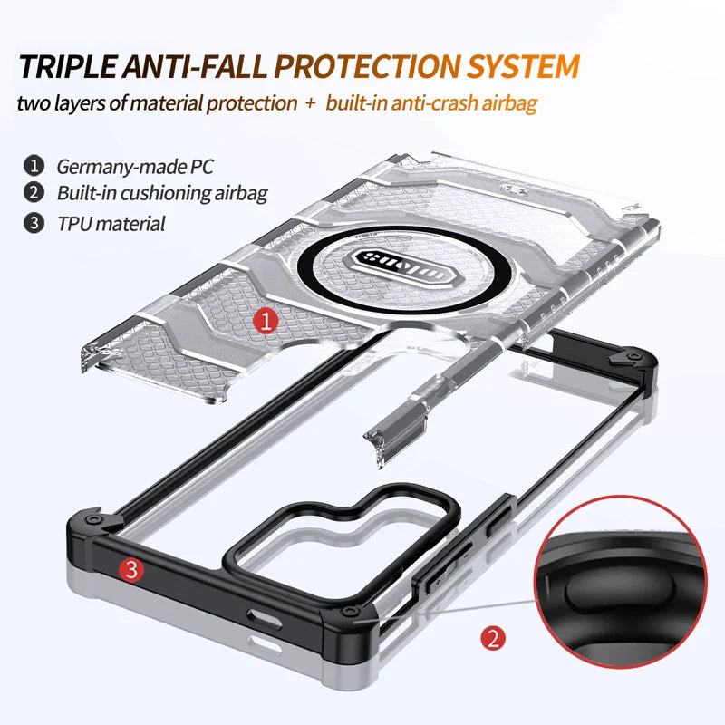 Shockproof Magnetic Case For Samsung Galaxy S24 Ultra Series