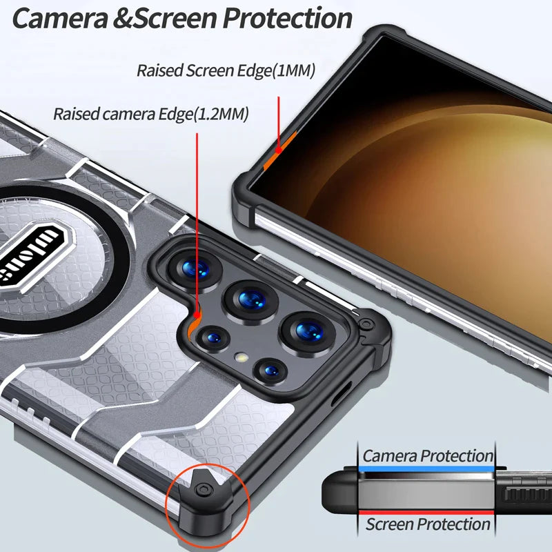 Shockproof Magnetic Case For Samsung Galaxy S24 Ultra Series